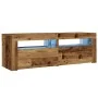 Mesitas de noche con luces LED 2 uds madera vieja 60x35x40 cm by , Nightstands - Ref: Foro24-3329161, Price: 81,82 €, Discoun...