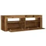Mesitas de noche con luces LED 2 uds madera vieja 60x35x40 cm by , Nightstands - Ref: Foro24-3329161, Price: 81,82 €, Discoun...
