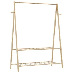 Perchero con estantes bambú 132x45,5x150,5 cm by , Dresser Organizers and Bar Hangers - Ref: Foro24-4008912, Price: 54,10 €, ...