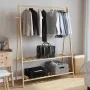 Perchero con estantes bambú 132x45,5x150,5 cm von , Kommoden-Organizer und Bar-Kleiderbügel - Ref: Foro24-4008912, Preis: 54,...