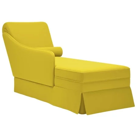 Chaise longue respaldo reposabrazos derecho terciopelo amarillo de , Divanes - Ref: Foro24-4009788, Precio: 133,11 €, Descuen...