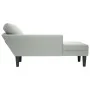 Tumbona almohada y reposabrazo derecho terciopelo gris claro by , Daybeds - Ref: Foro24-4009807, Price: 105,77 €, Discount: %