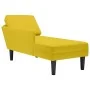 Tumbona con almohada y reposabrazo derecho terciopelo amarillo by , Daybeds - Ref: Foro24-4009813, Price: 125,03 €, Discount: %