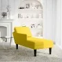 Tumbona con almohada y reposabrazo derecho terciopelo amarillo by , Daybeds - Ref: Foro24-4009813, Price: 125,03 €, Discount: %