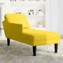 Tumbona con almohada y reposabrazo derecho terciopelo amarillo by , Daybeds - Ref: Foro24-4009813, Price: 125,03 €, Discount: %