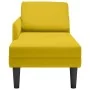 Tumbona con almohada y reposabrazo derecho terciopelo amarillo by , Daybeds - Ref: Foro24-4009813, Price: 125,03 €, Discount: %