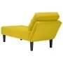 Tumbona con almohada y reposabrazo derecho terciopelo amarillo by , Daybeds - Ref: Foro24-4009813, Price: 125,03 €, Discount: %