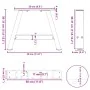 Patas de mesa de centro forma A 2uds acero negro 30x(30-31) cm by , Table legs - Ref: Foro24-4012808, Price: 52,50 €, Discoun...