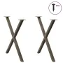 Patas para mesa comedor forma X 2uds acero natural 70x(72-73)cm by , Table legs - Ref: Foro24-4012919, Price: 59,14 €, Discou...