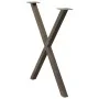Patas para mesa comedor forma X 2uds acero natural 70x(72-73)cm by , Table legs - Ref: Foro24-4012919, Price: 59,14 €, Discou...