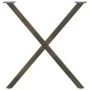 Patas para mesa comedor forma X 2uds acero natural 70x(72-73)cm by , Table legs - Ref: Foro24-4012919, Price: 59,14 €, Discou...