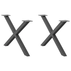 Patas para mesa de centro en forma de X 2 uds antracita acero by , Table legs - Ref: Foro24-4012906, Price: 57,15 €, Discount: %