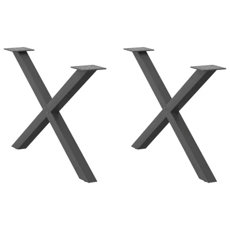 Patas para mesa de centro en forma de X 2 uds antracita acero by , Table legs - Ref: Foro24-4012906, Price: 57,15 €, Discount: %