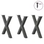 Patas para mesa de comedor en forma de X 3 uds antracita acero by , Table legs - Ref: Foro24-4012990, Price: 150,38 €, Discou...