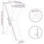 Patas para mesa de comedor en forma de X 3 uds antracita acero by , Table legs - Ref: Foro24-4012990, Price: 150,38 €, Discou...