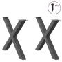 Patas para mesa de comedor en forma de X 2 uds antracita acero by , Table legs - Ref: Foro24-4012986, Price: 121,62 €, Discou...