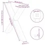 Patas para mesa de comedor en forma de X 2 uds antracita acero by , Table legs - Ref: Foro24-4012986, Price: 121,62 €, Discou...