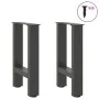 Patas de mesa de centro antracita 2 unidades 38x(42-43)cm acero by , Table legs - Ref: Foro24-4013278, Price: 57,45 €, Discou...