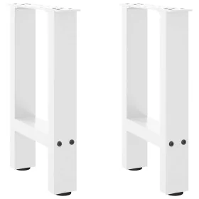 Patas de mesa de centro acero blanco 2 uds 28x(42-43) cm by , Table legs - Ref: Foro24-4013273, Price: 55,24 €, Discount: %