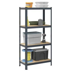 Estantería de 4 baldas acero y madera contrachapada antracita by , Industrial shelving - Ref: Foro24-4016936, Price: 43,05 €,...