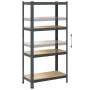 Estantería de 4 baldas acero y madera contrachapada antracita von , Industrieregale - Ref: Foro24-4016936, Preis: 43,05 €, Ra...