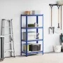 Estantería almacenaje 4 niveles azul madera contrachapada acero by , Industrial shelving - Ref: Foro24-4016934, Price: 43,20 ...