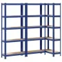 Estanterías de 5 baldas 3 uds madera contrachapada y acero azul von , Industrieregale - Ref: Foro24-4016941, Preis: 98,66 €, ...