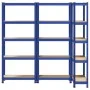 Estanterías de 5 baldas 3 uds madera contrachapada y acero azul von , Industrieregale - Ref: Foro24-4016941, Preis: 98,66 €, ...