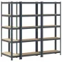 Estante almacenaje 5 niveles 3 uds acero y madera contrachapada by , Industrial shelving - Ref: Foro24-4016943, Price: 99,96 ...