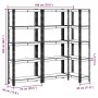 Estante almacenaje 5 niveles 3 uds acero y madera contrachapada by , Industrial shelving - Ref: Foro24-4016943, Price: 99,96 ...