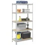Estantería almacenaje 5 niveles contrachapada y acero plata by , Industrial shelving - Ref: Foro24-4016960, Price: 60,75 €, D...