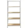 Estantería almacenaje 5 niveles contrachapada y acero plata by , Industrial shelving - Ref: Foro24-4016960, Price: 60,75 €, D...