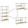Estantería almacenaje 5 niveles contrachapada y acero plata by , Industrial shelving - Ref: Foro24-4016960, Price: 60,75 €, D...