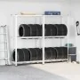 Estantes para neumáticos de 2 capas 2 uds acero plateados by , Industrial shelving - Ref: Foro24-4016969, Price: 107,39 €, Di...