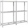 Estantes para neumáticos de 2 capas 2 uds acero plateados by , Industrial shelving - Ref: Foro24-4016969, Price: 107,39 €, Di...