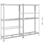 Estantes para neumáticos de 2 capas 2 uds acero plateados by , Industrial shelving - Ref: Foro24-4016969, Price: 107,39 €, Di...
