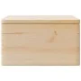 Caja de madera con tapa madera maciza de pino 40x30x23 cm de , Cestas para almacenaje - Ref: Foro24-4017390, Precio: 62,54 €,...