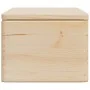 Caja de madera con tapa madera maciza de pino 40x30x23 cm de , Cestas para almacenaje - Ref: Foro24-4017390, Precio: 62,54 €,...