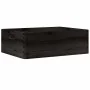 Caja de madera con asas madera maciza pino negra 40x30x13 cm by , Storage baskets - Ref: Foro24-4017399, Price: 30,30 €, Disc...