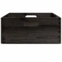 Caja de madera con asas madera maciza pino negra 40x30x13 cm by , Storage baskets - Ref: Foro24-4017399, Price: 30,30 €, Disc...