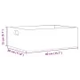 Caja de madera con asas madera maciza pino negra 40x30x13 cm by , Storage baskets - Ref: Foro24-4017399, Price: 30,30 €, Disc...