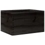 Caja de madera con asas madera maciza pino negra 40x30x23 cm by , Storage baskets - Ref: Foro24-4017400, Price: 38,30 €, Disc...