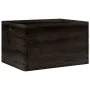 Caja de madera con asas madera maciza pino negra 40x30x23 cm by , Storage baskets - Ref: Foro24-4017400, Price: 38,30 €, Disc...