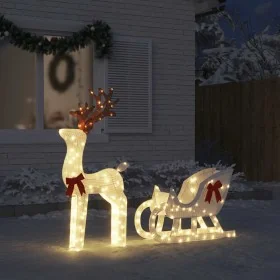 Decoración navideña reno y trineo 100 LED blanco frío by , Christmas lights - Ref: Foro24-4019493, Price: 88,52 €, Discount: %