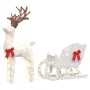 Decoración navideña reno y trineo 100 LED blanco frío de , Luces de Navidad - Ref: Foro24-4019493, Precio: 88,52 €, Descuento: %