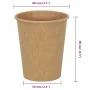 Tazas de café de papel 1000 uds 8oz 200ml marrón by , Disposable cups - Ref: Foro24-4102795, Price: 75,76 €, Discount: %
