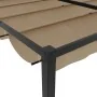 Cenador de jardín con techo retráctil acero topo 3x3 m von , Zelte und Pavillons - Ref: Foro24-4003961, Preis: 378,71 €, Raba...