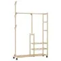 Perchero con estantes y ruedas 100x38x175,5 cm bambú von , Kommoden-Organizer und Bar-Kleiderbügel - Ref: Foro24-4008919, Pre...
