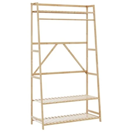 Perchero con estantes bambú 110x40x180 cm by , Dresser Organizers and Bar Hangers - Ref: Foro24-4008925, Price: 95,23 €, Disc...