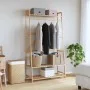 Perchero con estantes bambú 110x40x180 cm by , Dresser Organizers and Bar Hangers - Ref: Foro24-4008925, Price: 95,23 €, Disc...